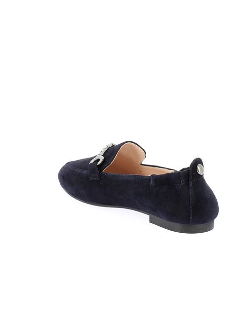 mocassino da donna in camoscio blu NERO GIARDINI | E512620D200